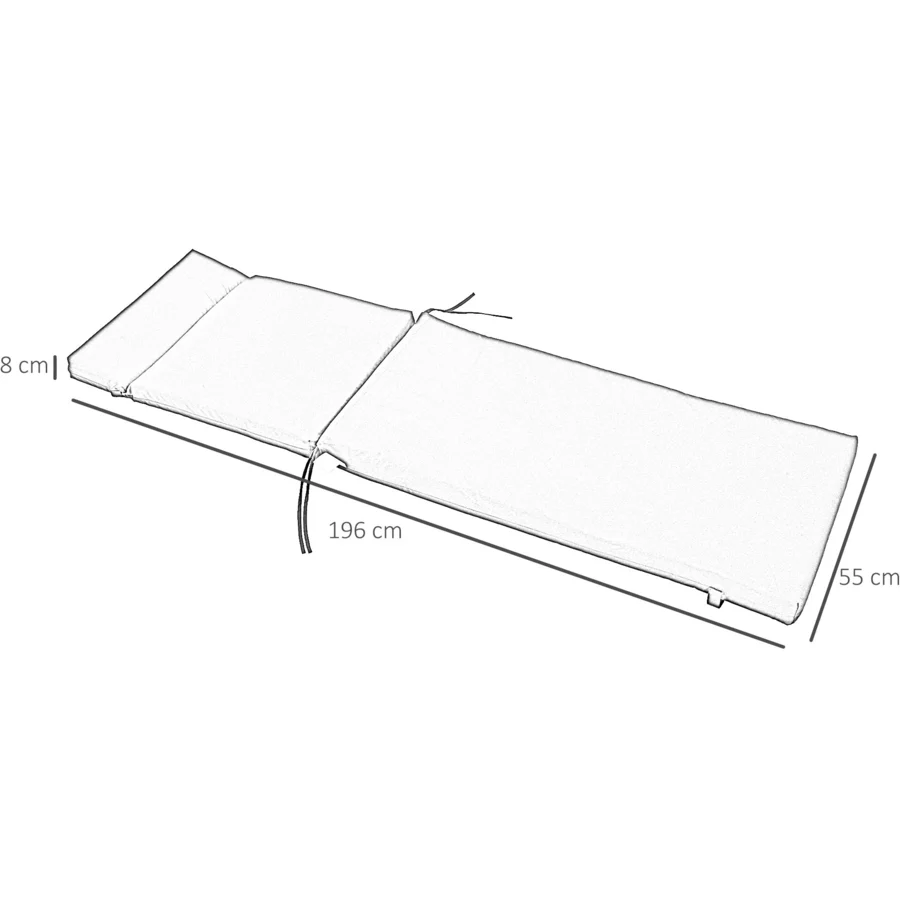 Outsunny Stuhlauflage mit 180g? Polyester grau