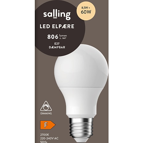 Salling LED kronepære 8,5W - dæmpbar
