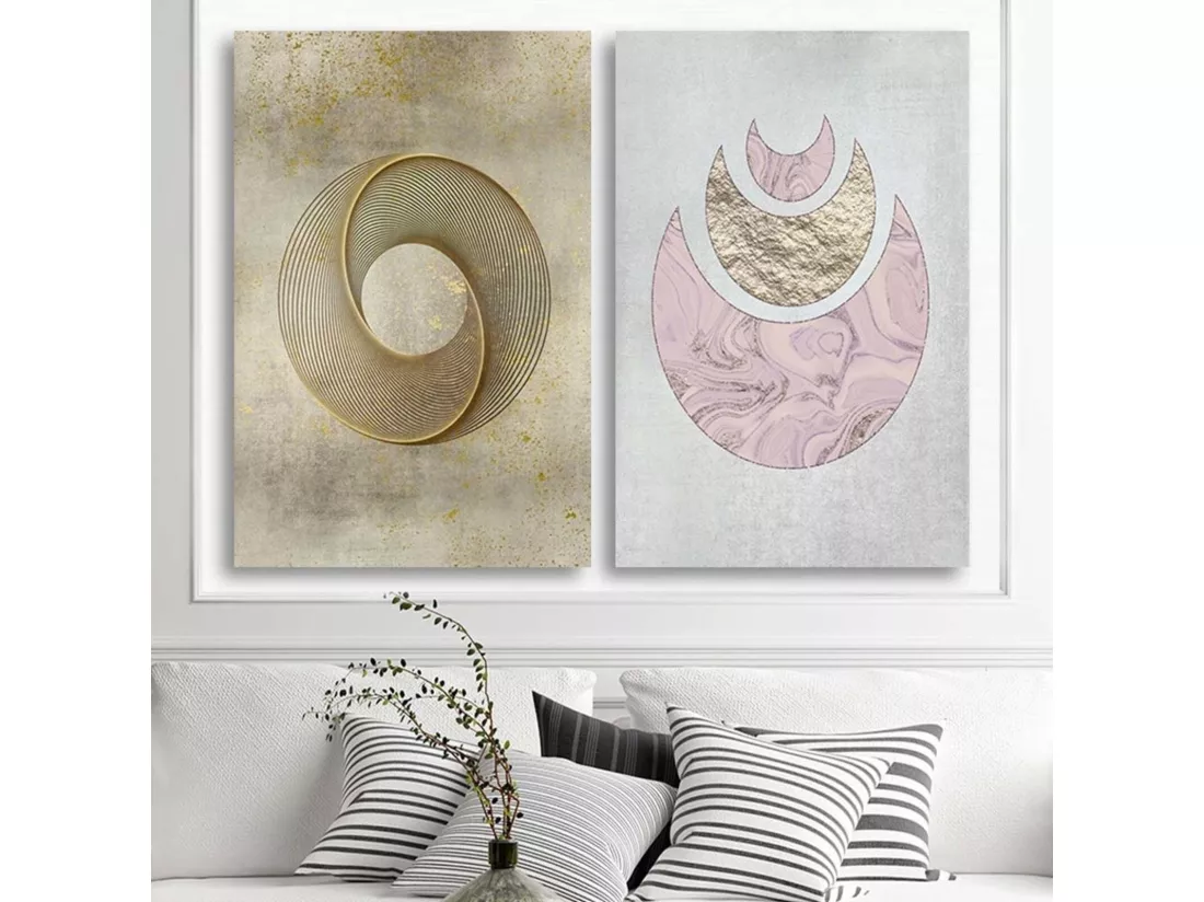 Tableau bois Cercle abstrait I - 40 x 60 cm