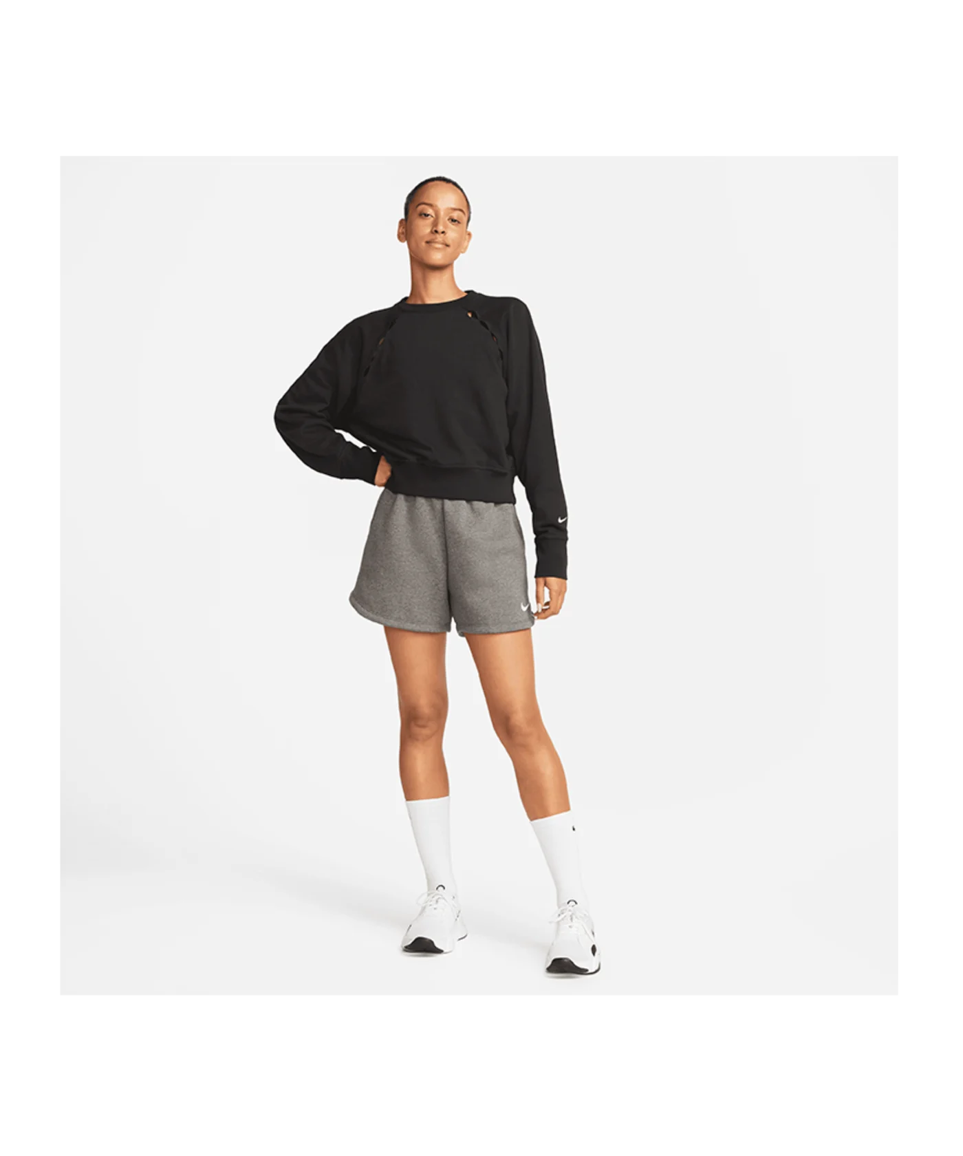 Nike Park 20 Fleece Short Damen Grau Weiss F071