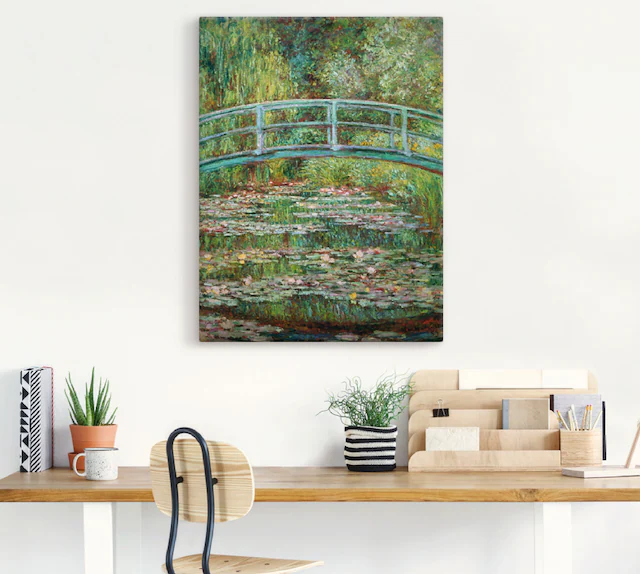 Artland Leinwandbild »Japanische Brücke. 1899.« Gewässer 1 Stk. tlg. als Leinwandbild, Wandaufkleber in verschied. Grössen