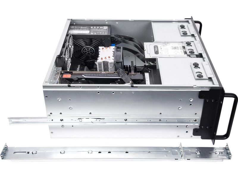 SilverStone Gehäuse RM41-506 Rackmount-Gehäuse mit zwei vorinstallierten 80-mm-PWM-Lüftern