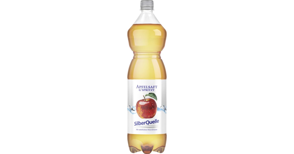 SilberQuelle Apfel gespritzt Tray 6x 1,5 Liter (Einweg)