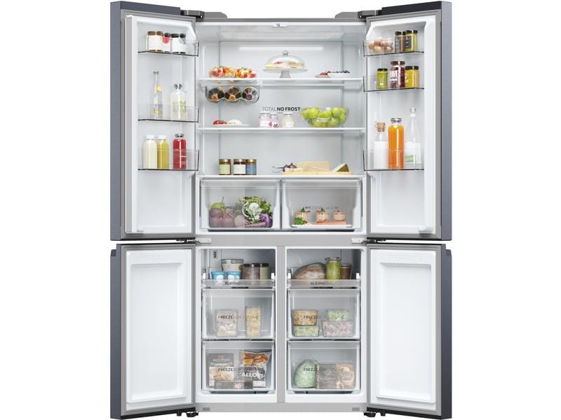 Haier Foodcenter HCR5919ENMB Schwarz Side by Side Kühlgerät