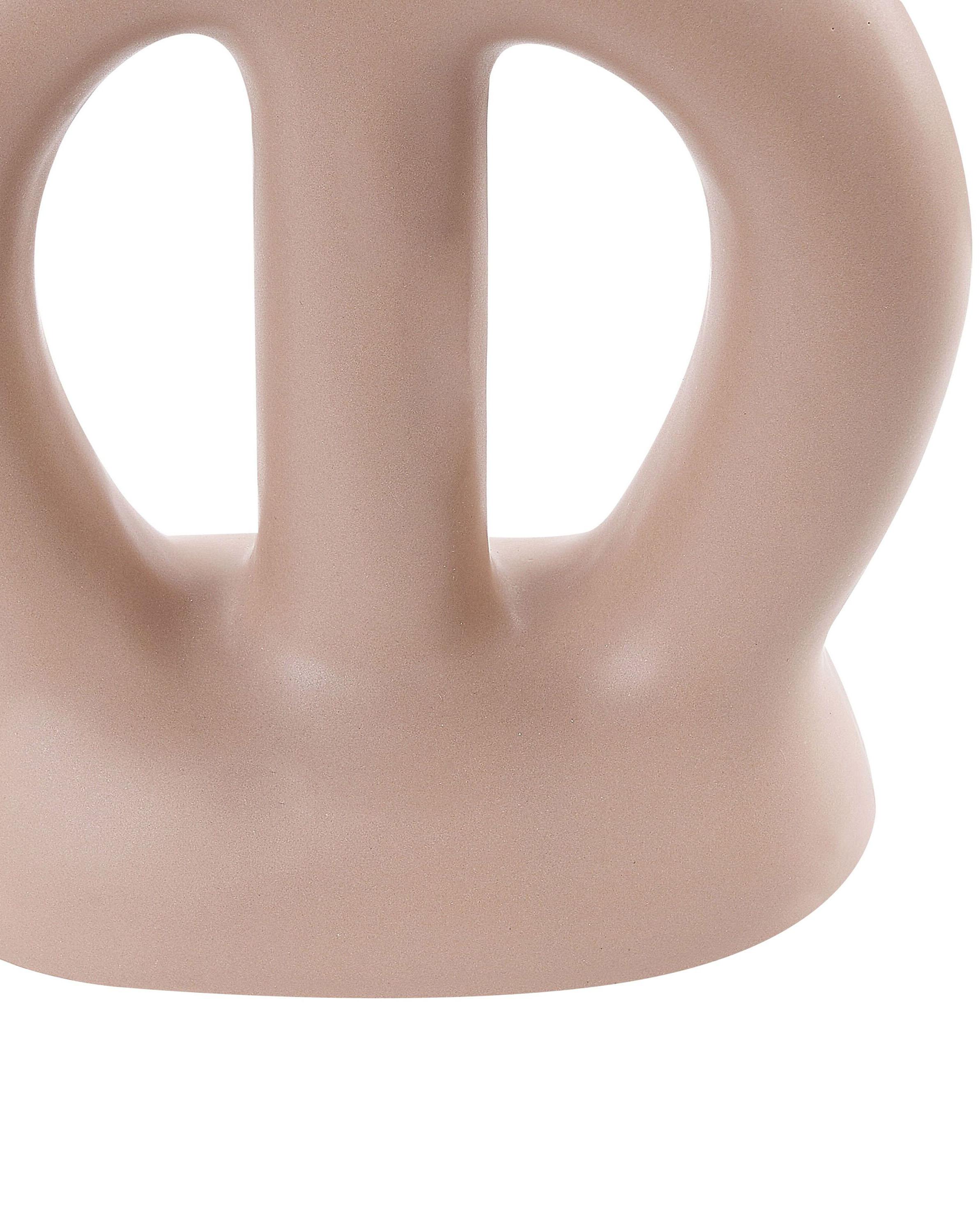Bloemenvaas KOZANI Keramiek 28 cm Zandbeige