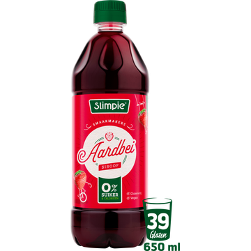Slimpie Aardbei Siroop 650 ml