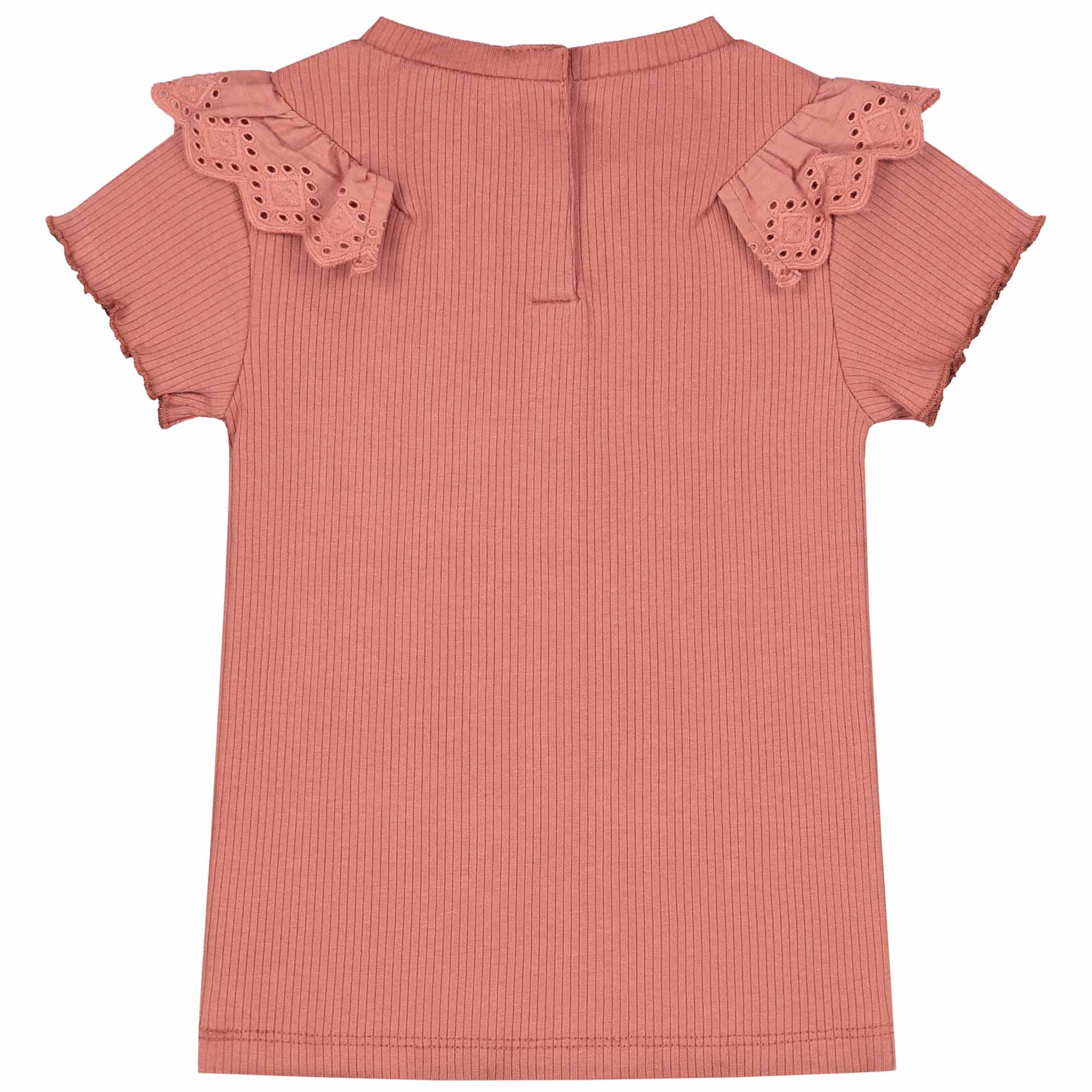 Prénatal peuter T-shirt korte mouwen effen roze