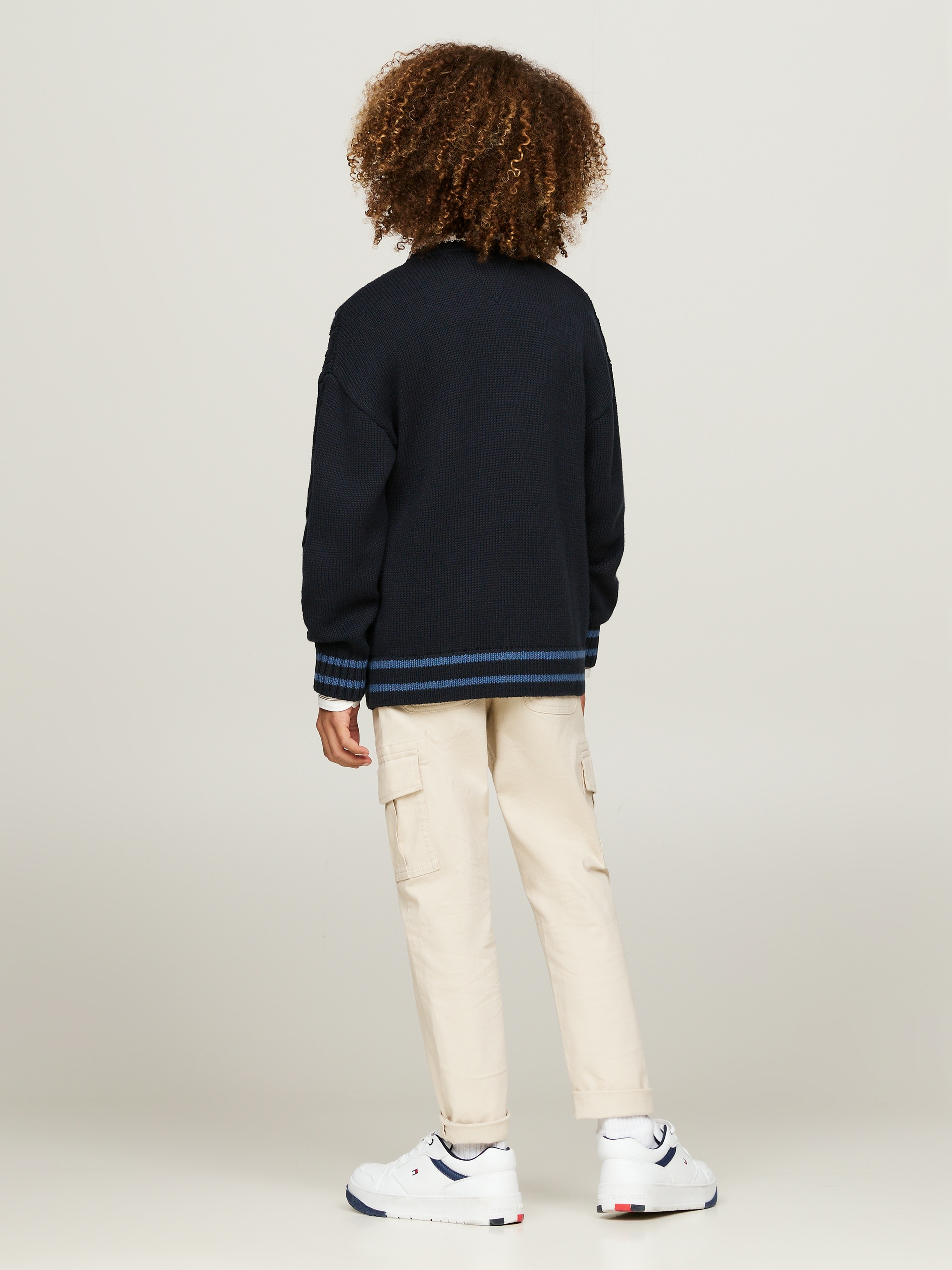 Tommy Hilfiger Strickjacke »H CARDIGAN SWEATER« Kinder bis 16 Jahre mit Logopatch