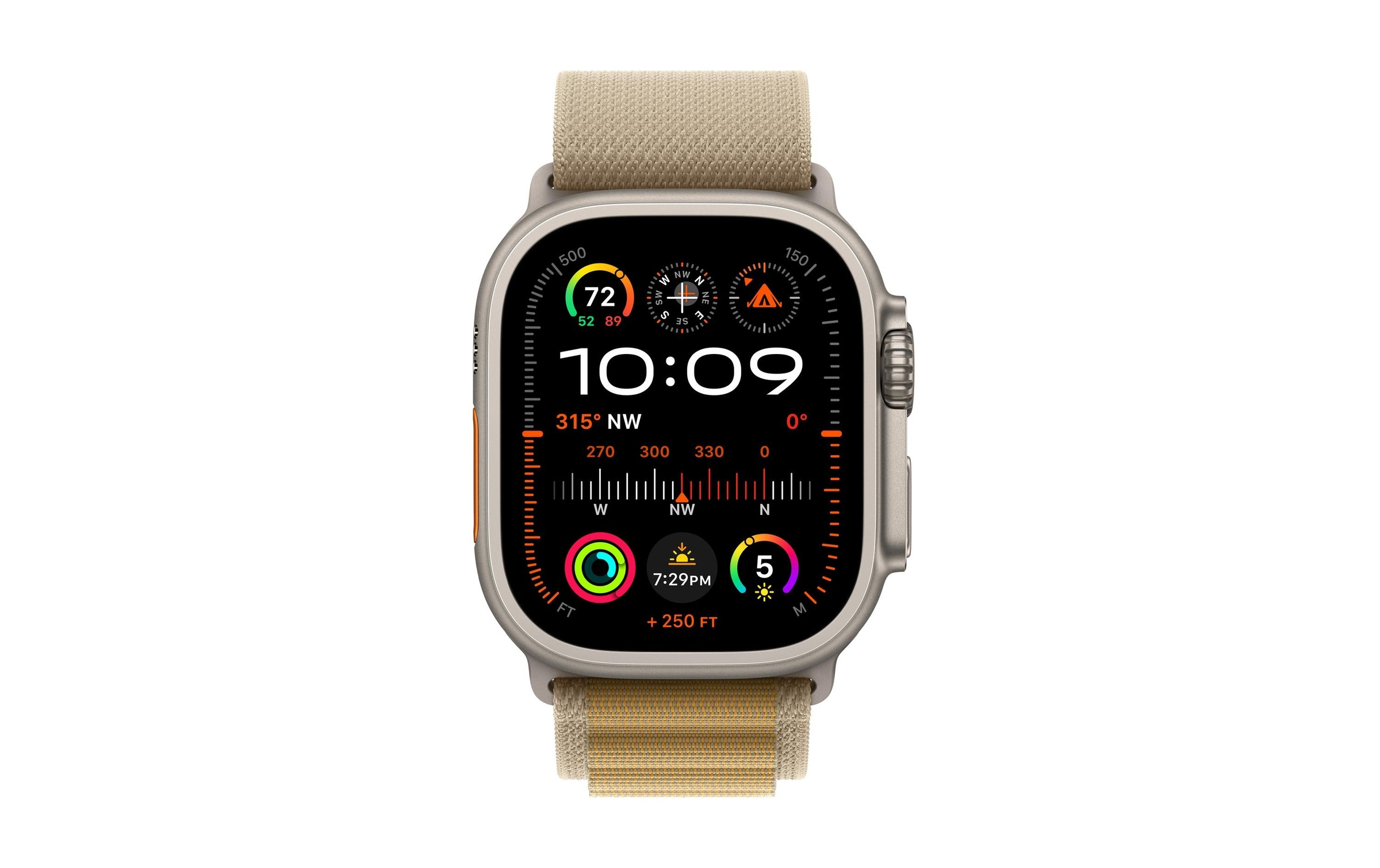 Apple Smartwatch »Ultra 2 Natural Titanium Alpine Loop Tan Large« ( ) Watch OS