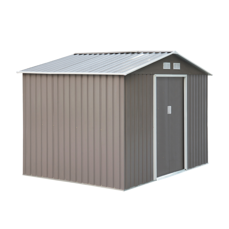 Casinha de jardim metálica Outsunny, cinza