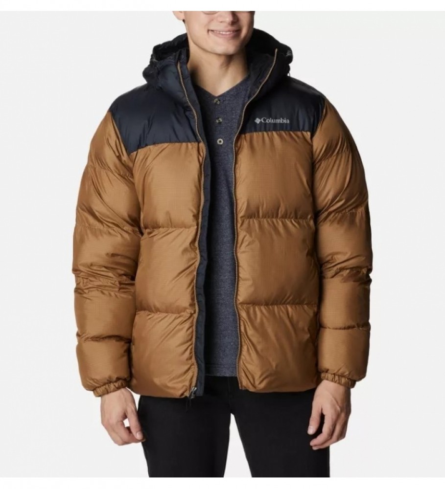 Jaqueta acolchoada com capuz Columbia Puffect marrom