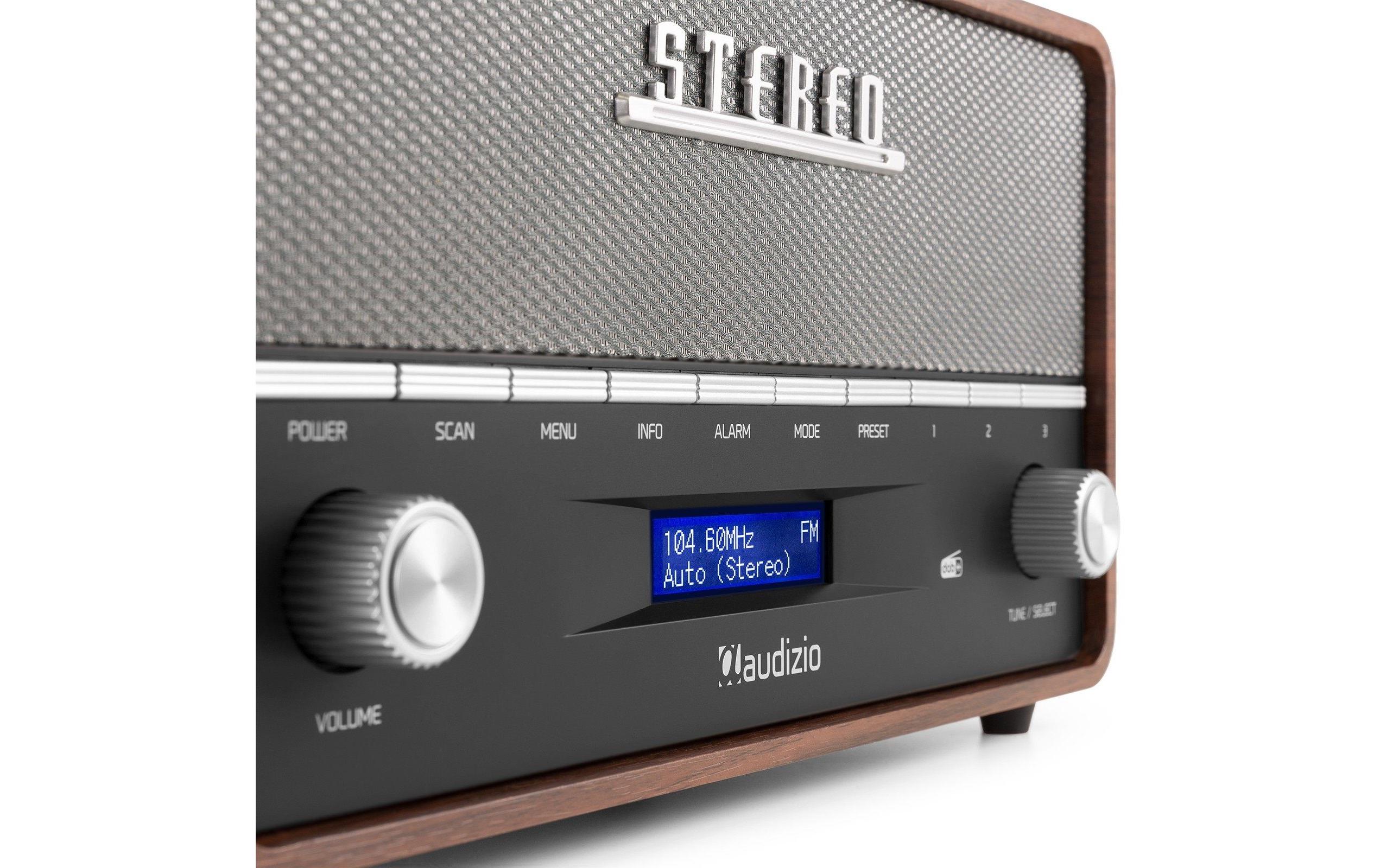 DAB+ Radio Corno GrauDigitalradio im Retro-Design mit Stereo-Lautsprechersystem und Senderspeicherung