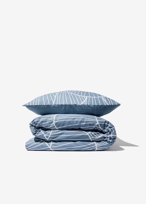 housse de couette en coton doux 140x200/220 champignons bleu
