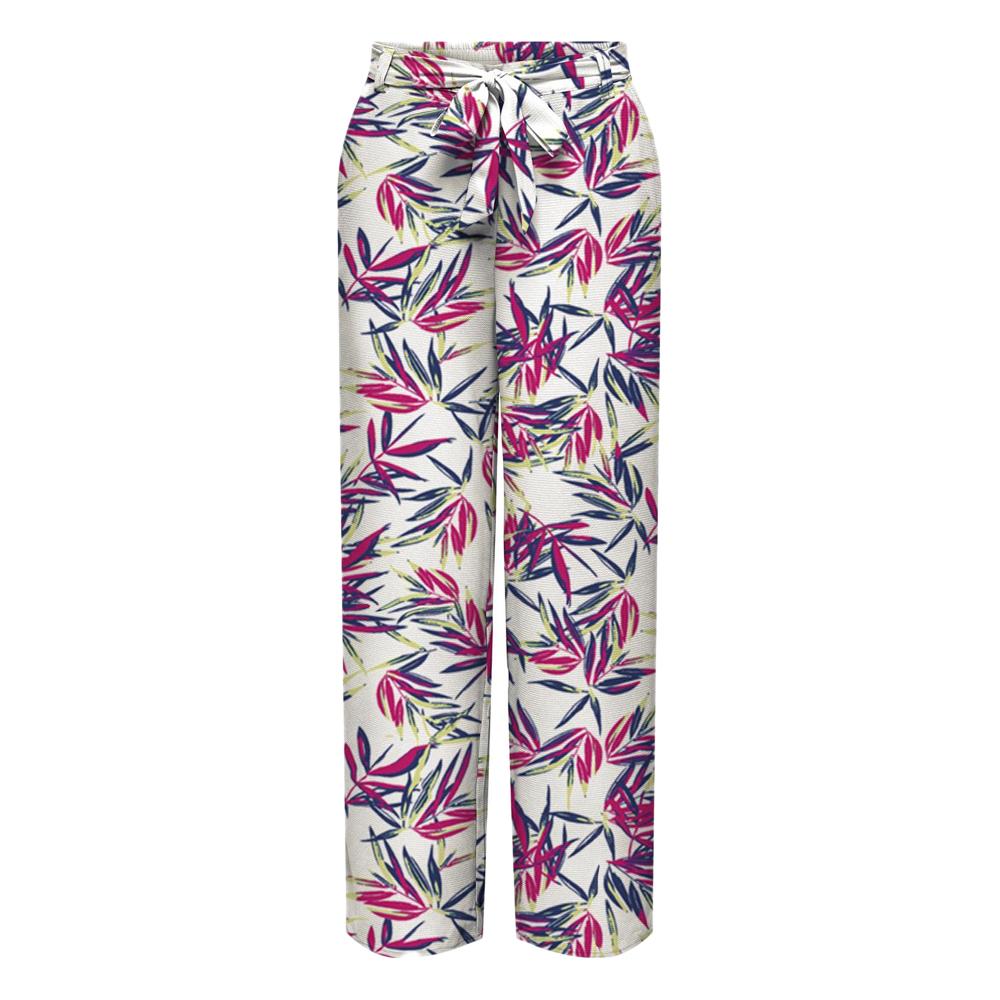 Only Pantalon Blanc/Vert/Rose Femme Only Nova Life Palazzo