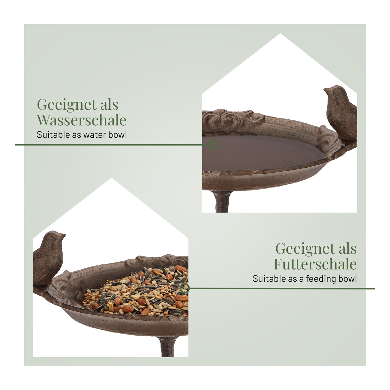 WILDLIFE HOME Vogeltränke stehend mit Ornamenten
