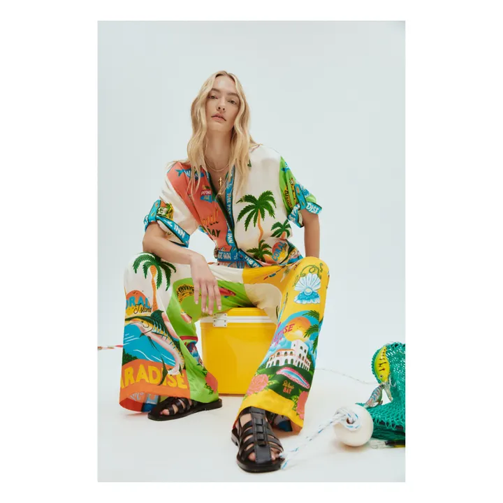 Alémais Pantalon Paradiso Soie | Ecru