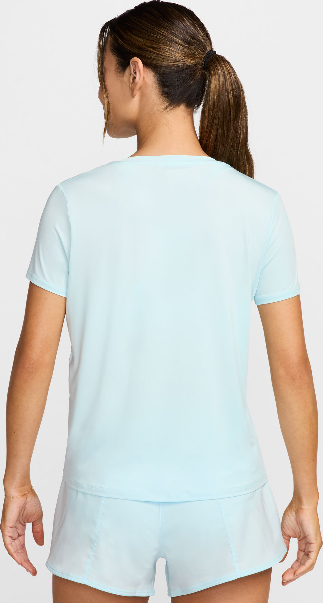 One Swoosh Dri-FIT SS Tee Dame 474/Glacier Blue/Aster Pink