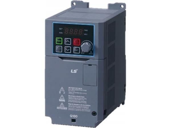 LSIS G100-serien frekvensomformer 0,75 kW 3x400V AC EMC-filter C3 LED-tastatur LV0008G100-4EOFN