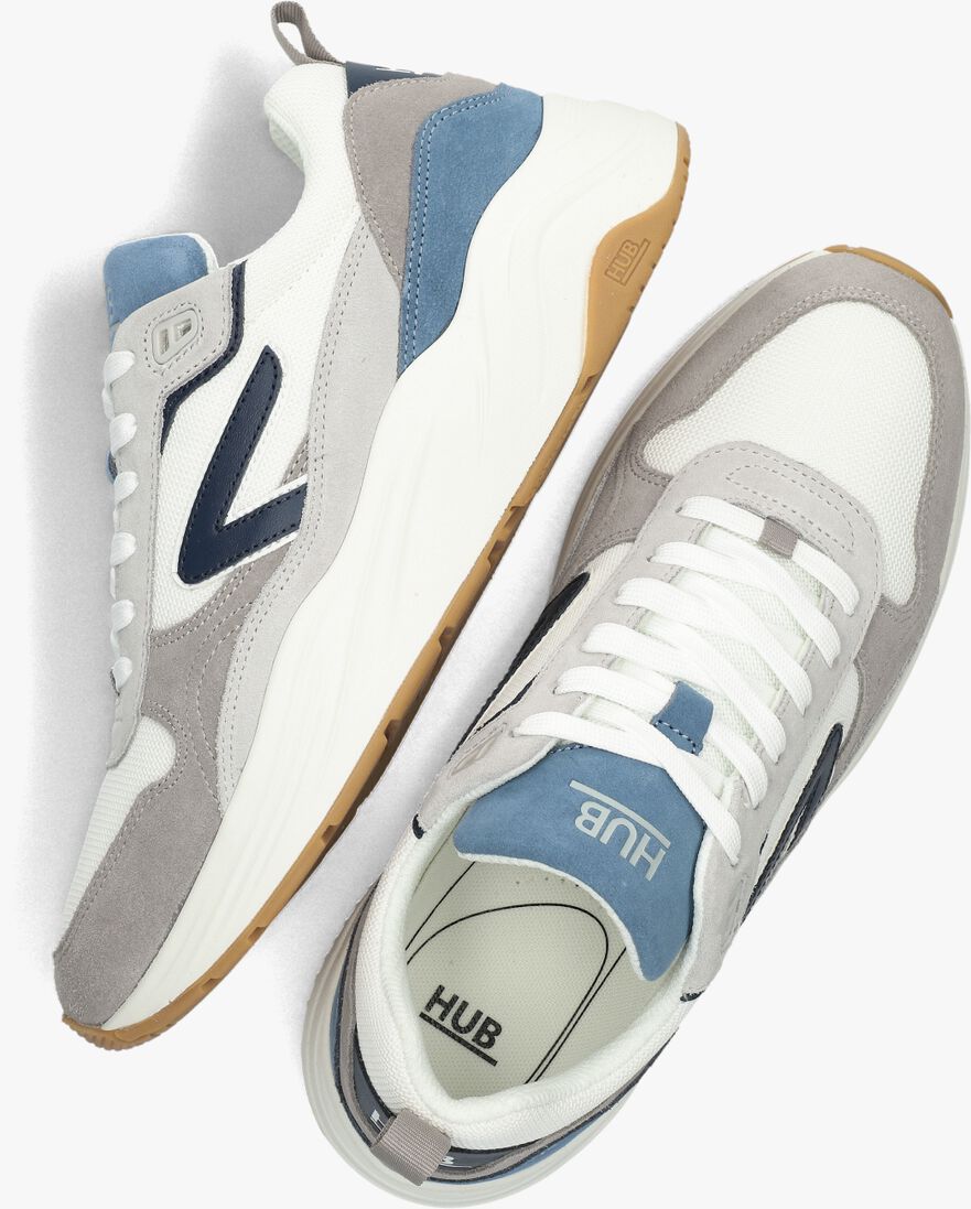 HUB witte hub lage sneakers glide