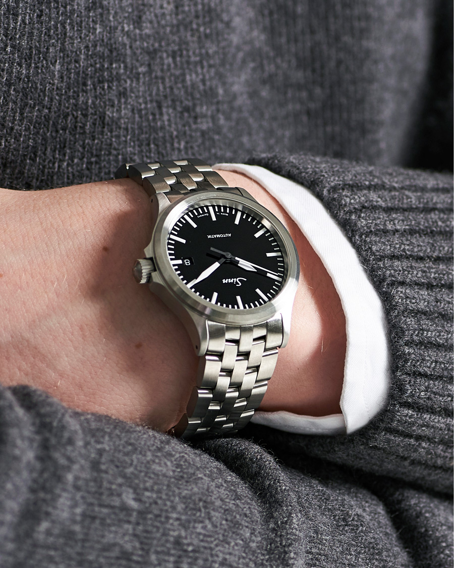 Sinn 556 Date Stainless Steel Watch 38,5mm Black