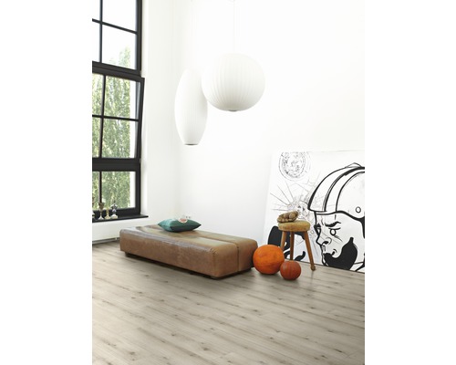 Designvloer Modular ONE Eiken Urban wit gekalkt lange plank landhuisplank klikverbinding 2200 x 235 x 8,0 mm