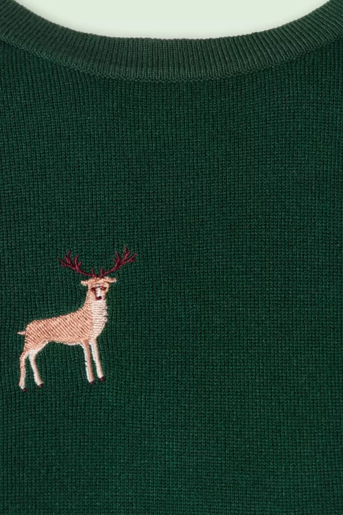 Banned Retro Sweet deer trui in groen