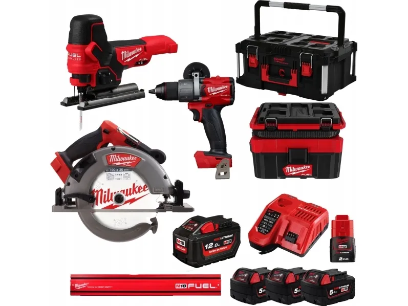 Milwaukee elværktøjssæt MILWAUKEE.POWERPACK M18FPP4L-124P %%%