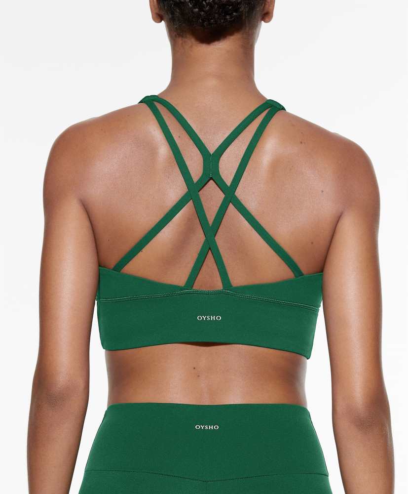 Sutiã esportivo com suporte médio para os seios.