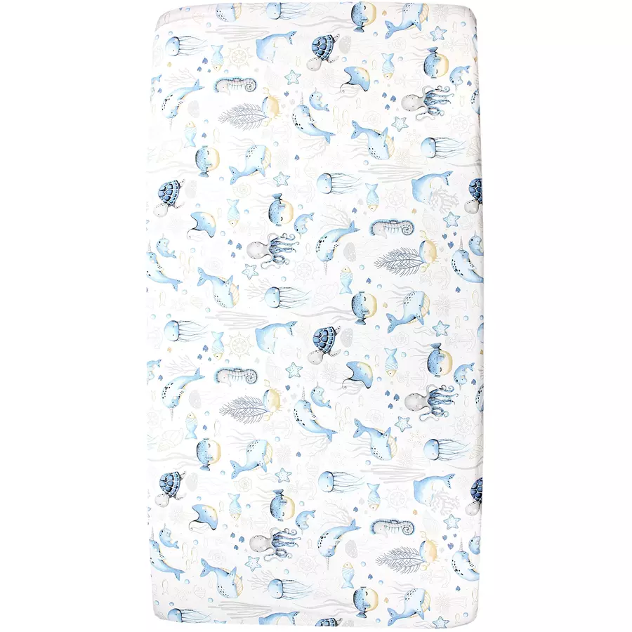 TupTam Baby Kinder Spannbettlaken 2er Pack blau Modell 1