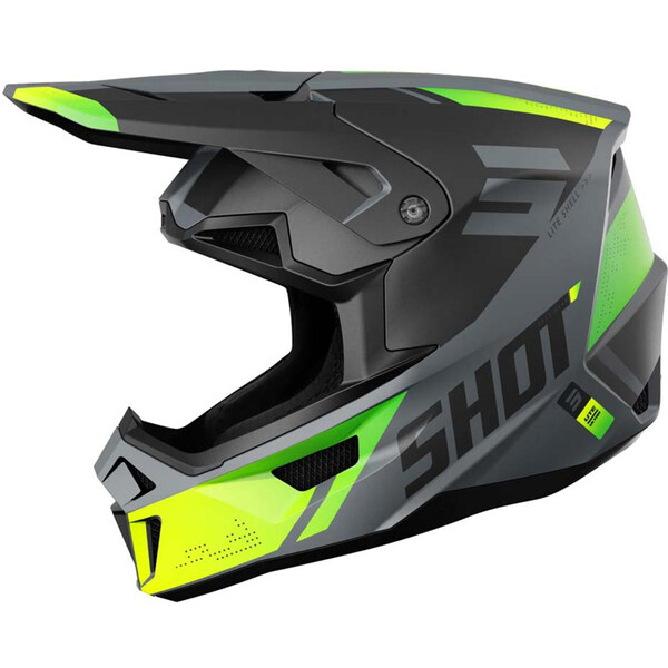 Shot - Casque Lite Ultra Noir / Gris / Jaune fluo / Vert / Mat