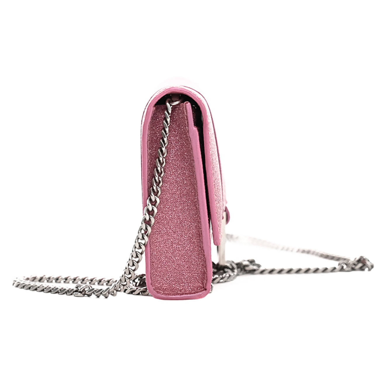 Balenciaga Mini sac Hourglass XS Wallet on chain Paillettes rose - Neuf avec étiquette - L.17.5 cm