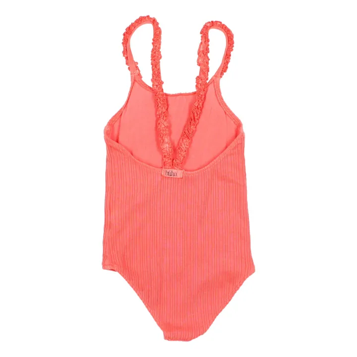 Búho Maillot 1 Pièce Côtelé | Corail