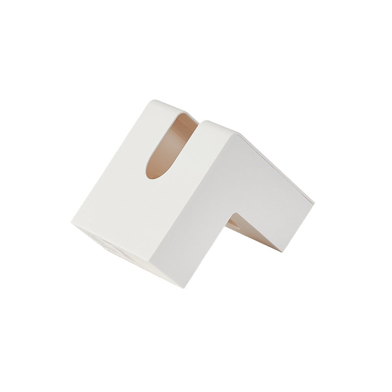 (135x135mm) Ecken Taschentuch Spender Home Nastuch Dispenser Rechtwinklige Kosmetik Tuch Aufbewahrungs Box - Weiss