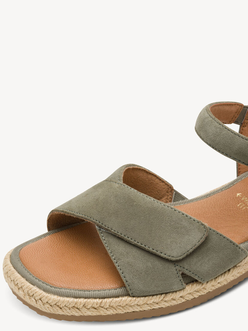 Leren Sandaaltje - khaki