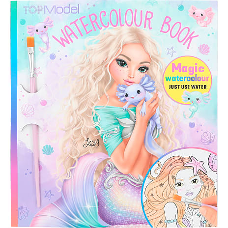 TOPModel Mermaid vandfarvebog