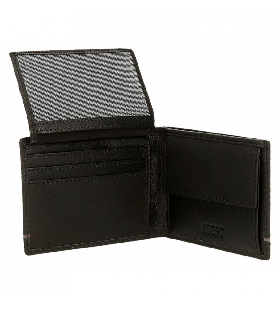 Bolsa Joumma Cartera Adept Kurt Preto - 11 x 8 x 1 cm