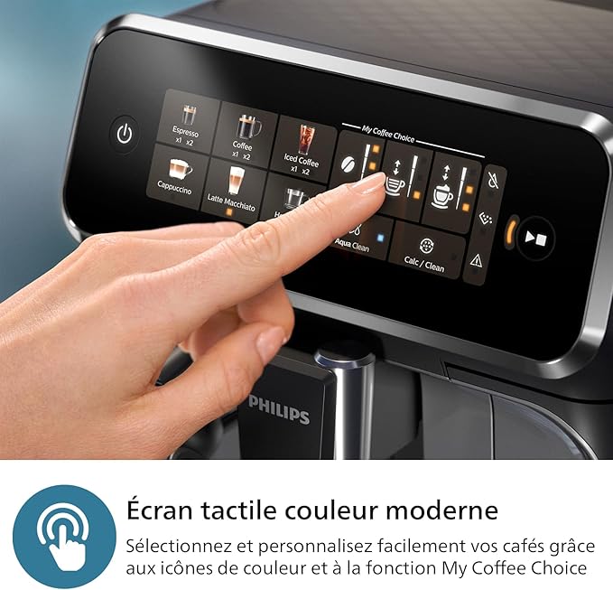 Philips machine à expresso entièrement automatique série 2300-4 Boisson, noir mat