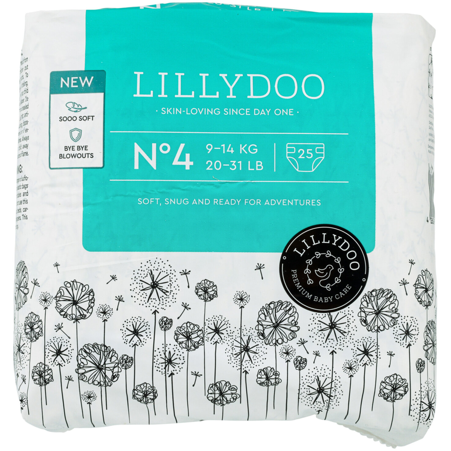 Lillydoo Windeln Maxi Grösse 4, 9-14kg 25 Stück