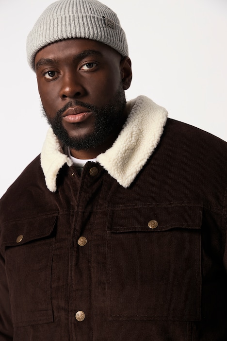STHUGE Cordjacke, Teddykragen, Teddyfutter, bis 8 XL