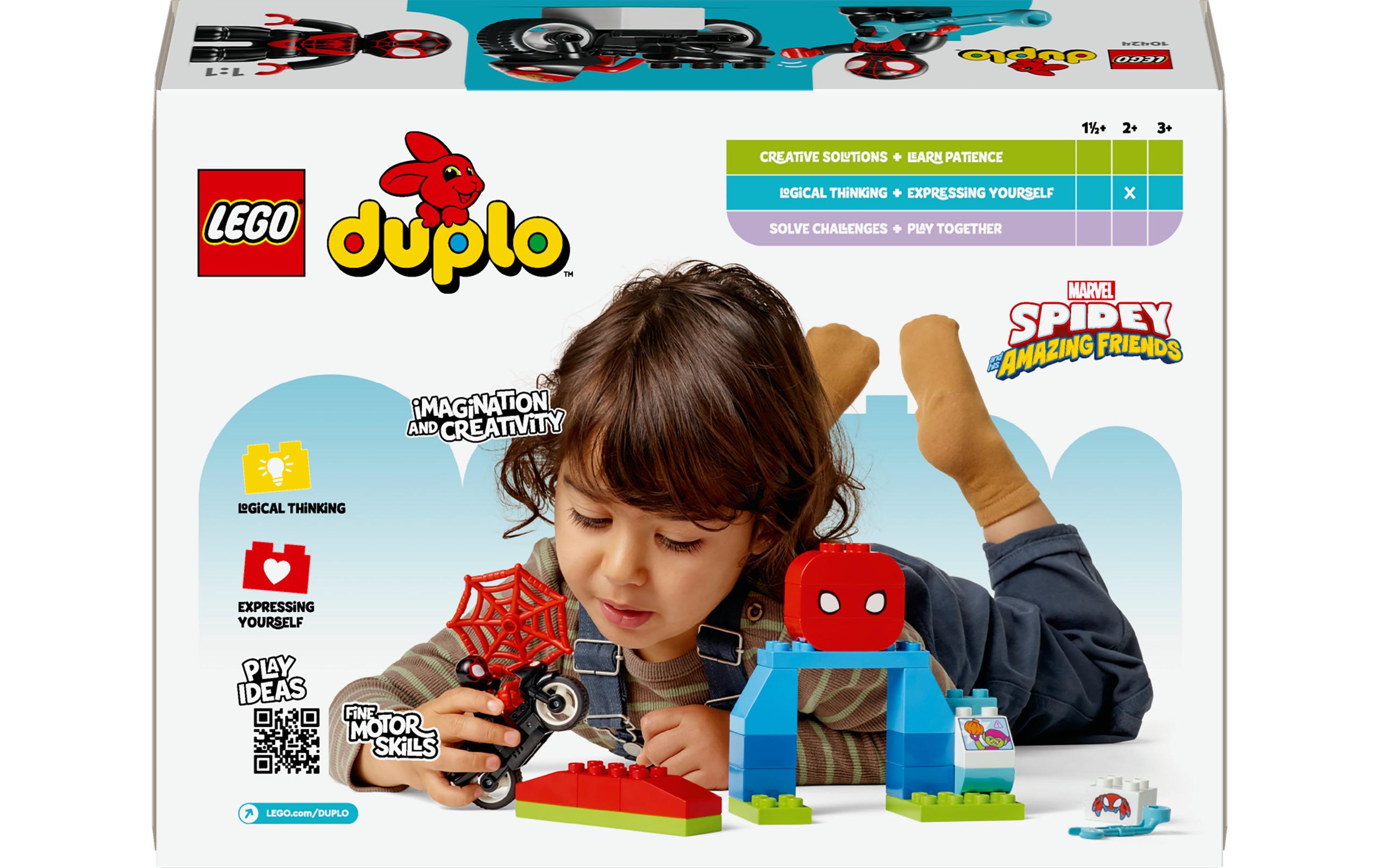 DUPLO® Spins Motorrad-Abenteuer 10424Bau- und Spielset für actionbegeisterte Vorschulkinder