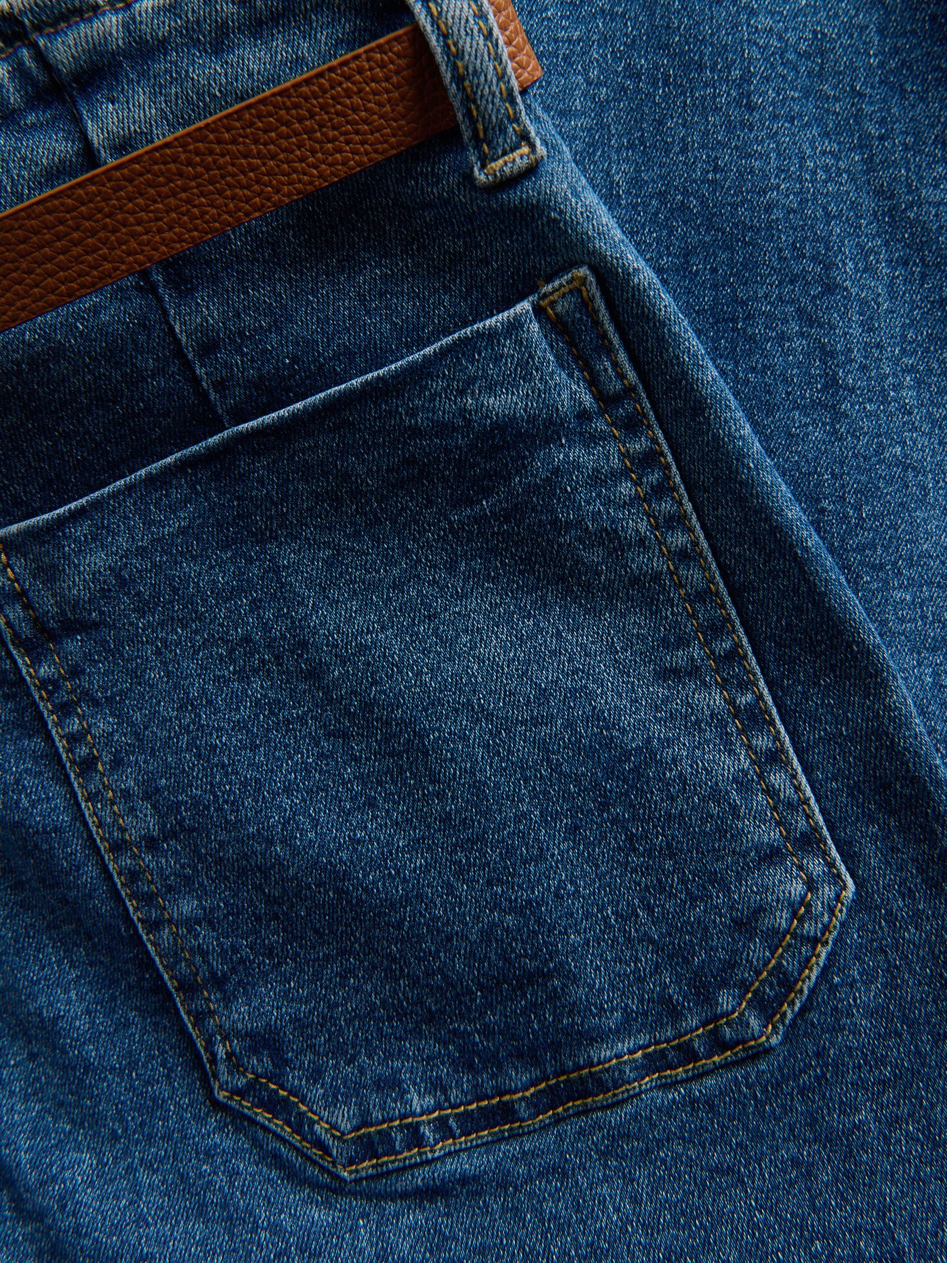 Jeans Wide Leg mit Gürtel
