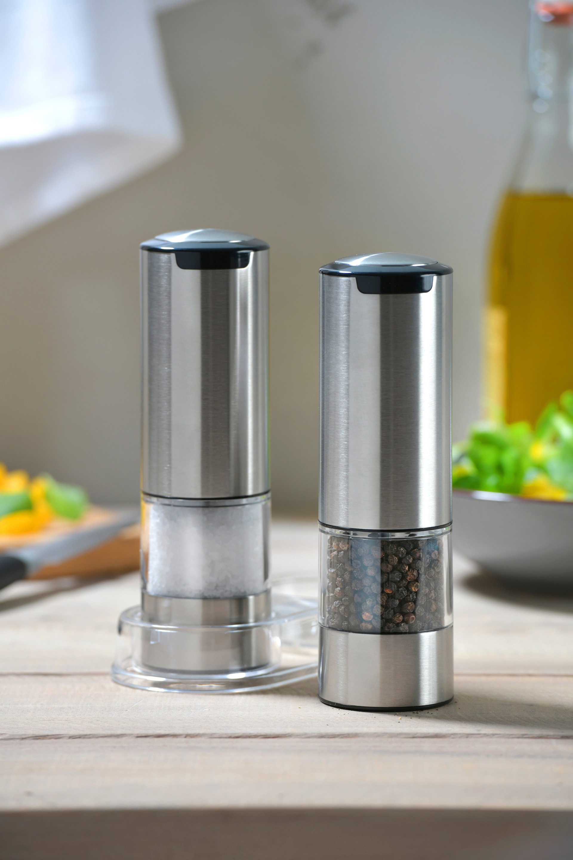 bongusto Gewürzmühlen-Set elektrisch 70 ml Keramikmahlwerk