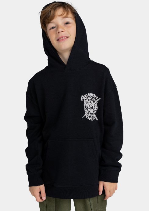 Element Angry Clouds Hood Youth Flint Black