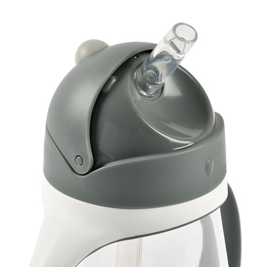 Tasse avec paille   Gris Minéral        300 ml   de               Béaba