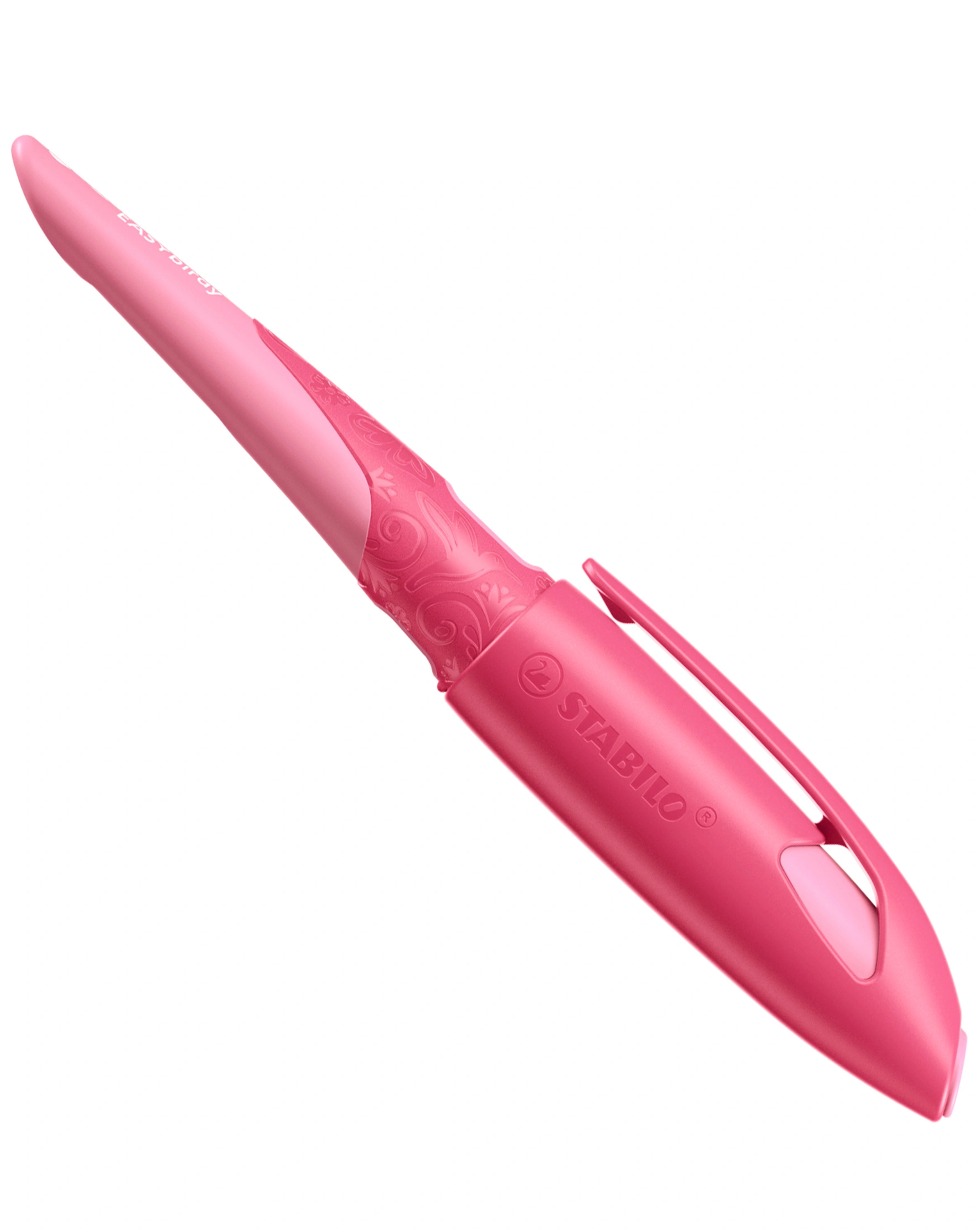 Schulfüller STABILO® EASYbirdy 3D Wildlife S.E. für Linkshänder in rosa