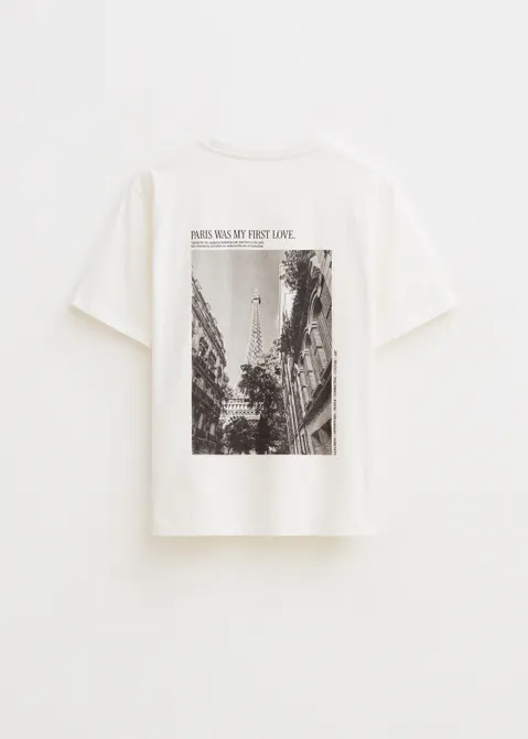 T-shirt met foto print assorti (ASSOR)