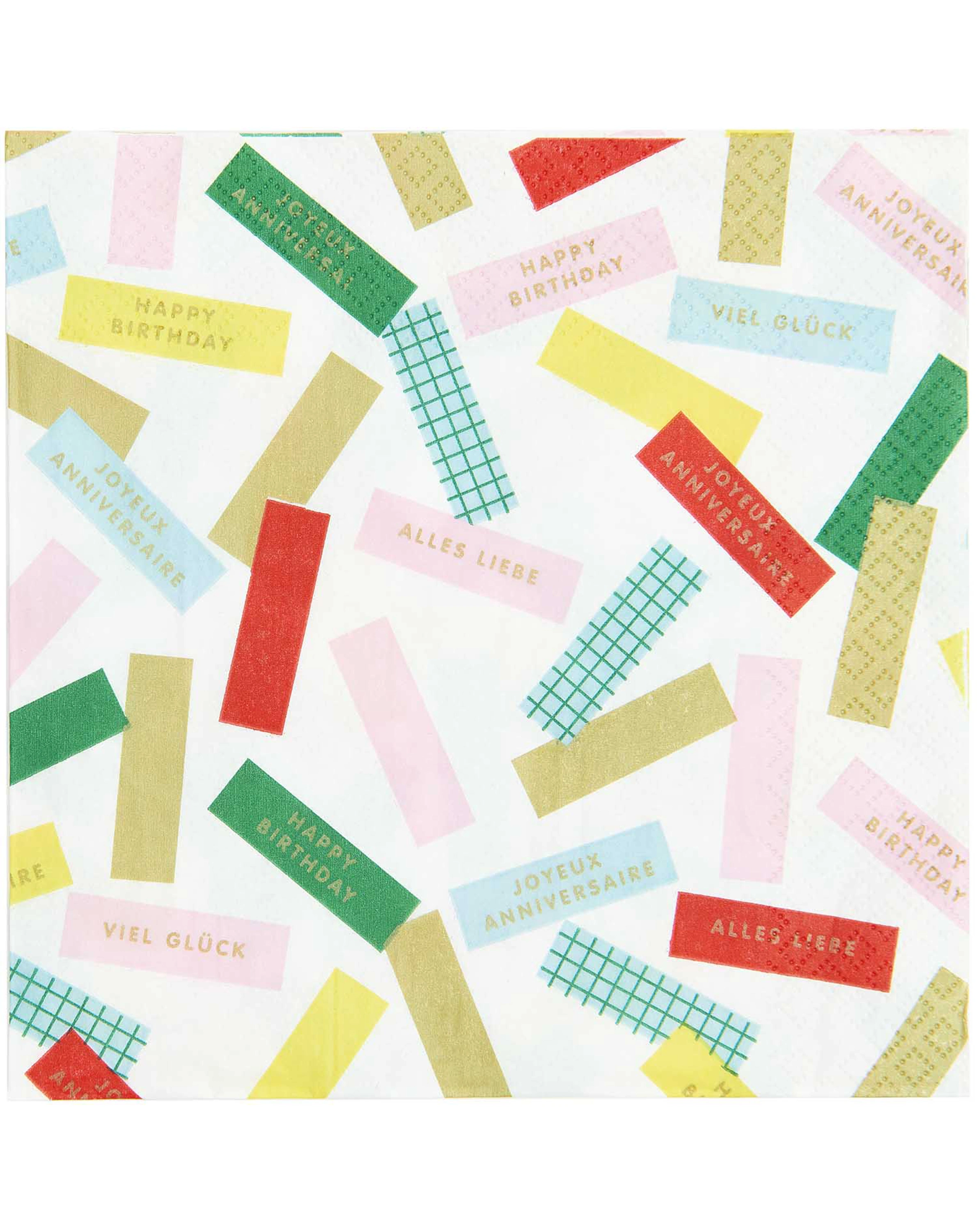 Serviette HAPPY BIRTHDAY KONFETTI 20 Stück