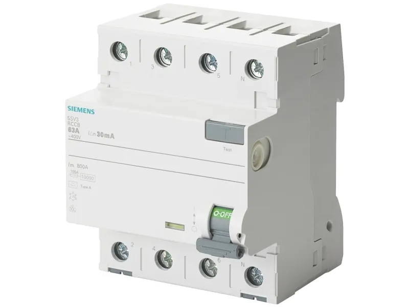 Siemens 5SV36478 FI-sikkerhedsafbryder A 80 A 0.3 A 400 V