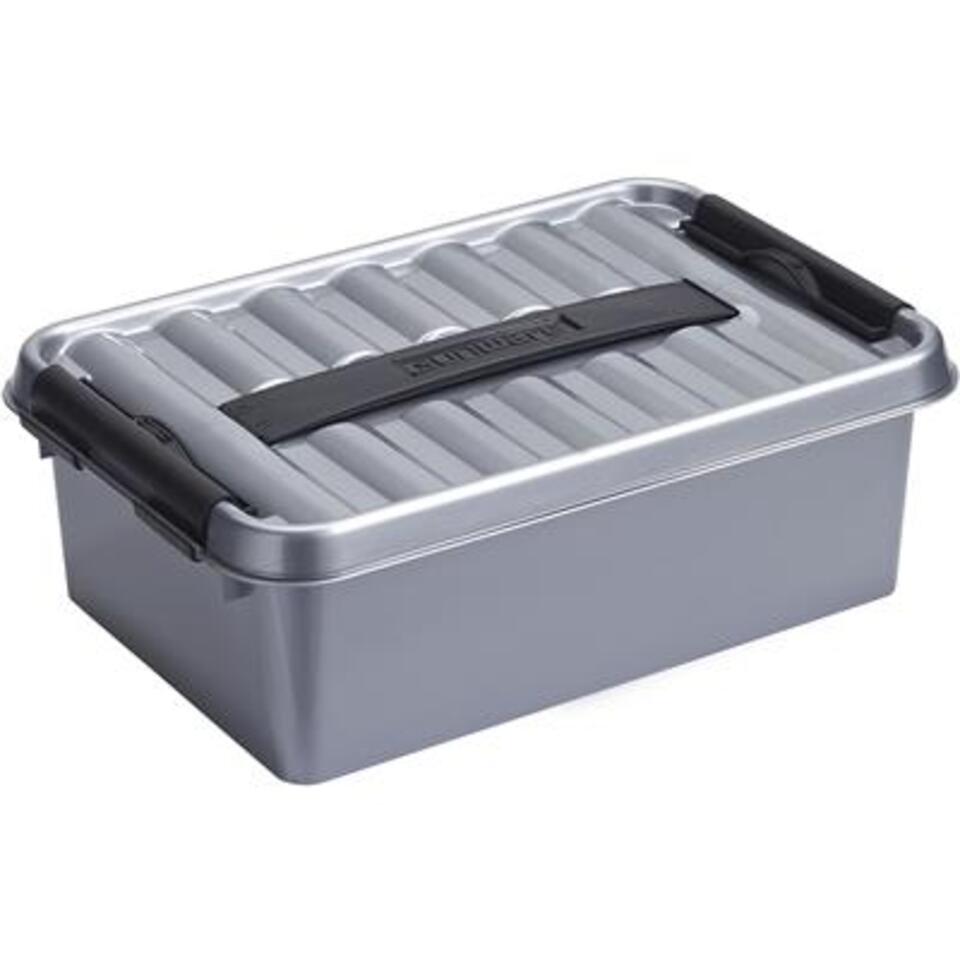 Q-line opbergbox 4L metaal zwart