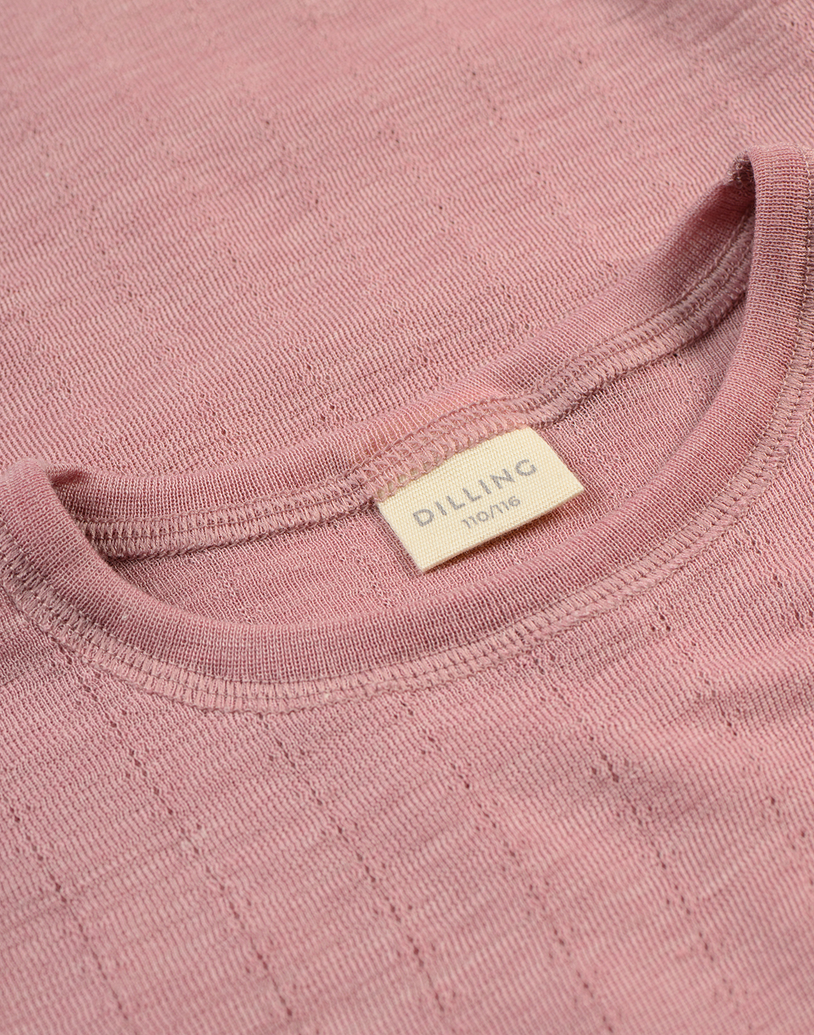 Pointelle T-shirt van merinowol/zijde voor kinderen